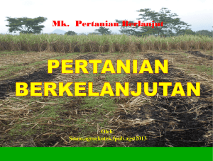 pertanian SEHAT BERKELANJUTAN