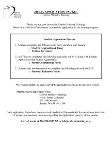 2015-16 Application - Cabrini Ministry Training