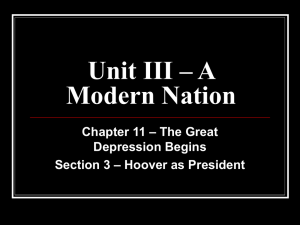 Unit III – A Modern Nation