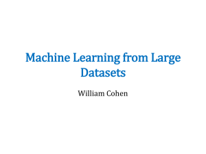 Machine Learning from Big Datasets