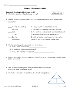 Name: Chapter 2 Worksheet Packet Section 2 Reading Guide