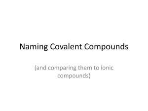 Naming Covalent Compounds