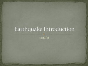 Earthquake Introduction