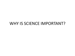 why is science important?