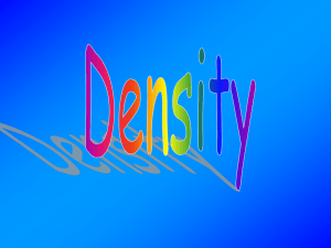 Regents Unit 1: Density
