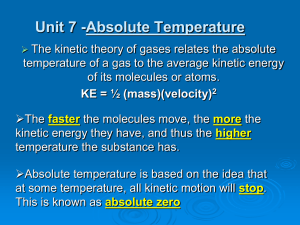 Unit 7 Absolute Temperature