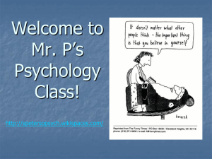 Psychology Unit 1 - spetersopsych