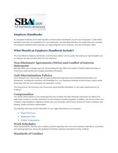 SBA Employee Handbooks