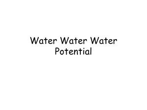 Water Potential - Solon City Schools