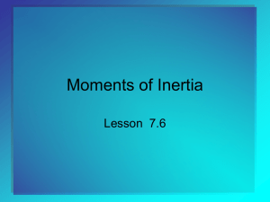 Moments of Inertia