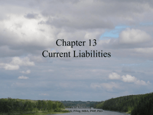Financial Accounting Chapter 13 - Current Liabilities