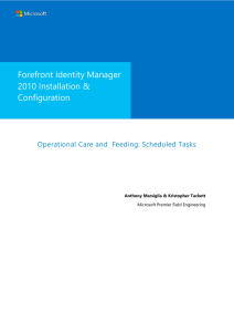 Operational Care and Feeding - Scheduled Tasks