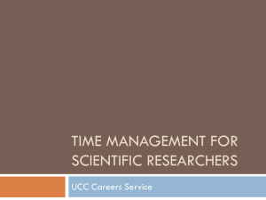 Time Management for Postgraduate Researchers