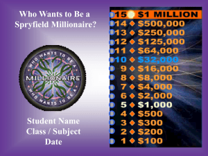 Who wants to be a millionaire template