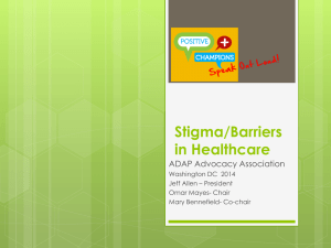 Stigma/Barriers in Healthcare