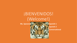 ¡BIENVENIDOS! (Welcome!) - Hackettstown School District