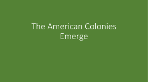TC US 2-1 through 2-4 The American Colonies Emerge