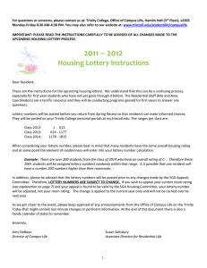 2011 Lottery Instructions