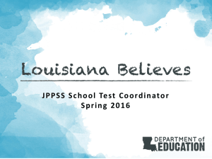 test administrator - Jefferson Parish Public School System