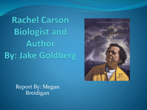 Rachel Carson Biologist and Author By