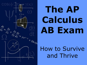 The AP Calculus AB Exam - Saint Joseph High School