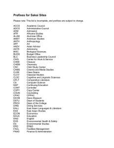 list of prefixes - Wellesley College