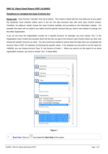 NWU GL Object Detail Report (PDF) (GLBI002) Guidelines to