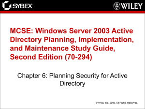 MCSE: Windows Server 2003 Active Directory Planning