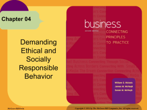 Setting Corporate Ethical Standards