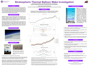 High altitude thermal wake investigation.