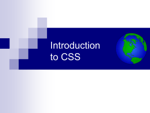 CSS PowerPoint - Ms. Holmes Computer Classes