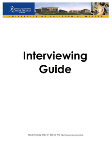 Interviewing Guide INTERVIEWING GUIDE