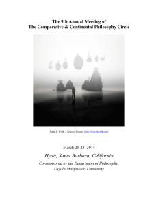 Program of Annual Meeting - Comparative and Continental Philosophy