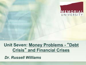 3250 Lecture - Debt and Financial Crises