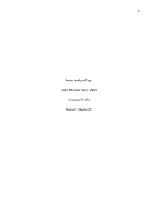Social Analysis Paper Jamie Hlas and Bailey Miller November 9