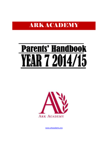 Parents Handbook Year 7 2014 - 15