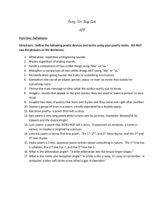 Poetry Test Study Guide KEY Part One: Definitions Directions