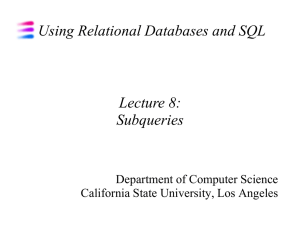 Lecture 8 - California State University, Los Angeles
