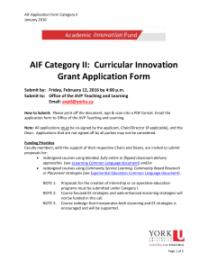 AIF Category II: Curricular Innovation Grant Application Form