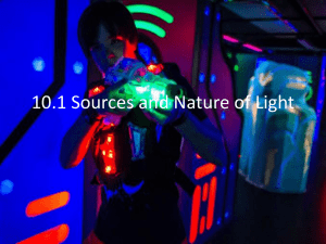 10.1 Sources and Nature of Light