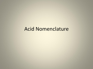 Acid Nomenclature