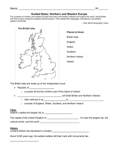 Guided Notes Worksheet: Northern and Western