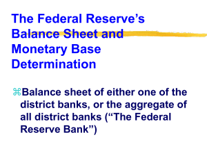 The Federal Reserve's Balance Sheet and Monetary Base