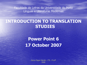 Faculdade de Letras da Universidade do Porto Línguas e