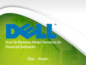 Financial advantages of Dell's business model