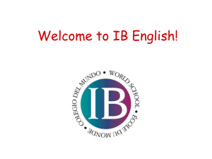 Welcome to IB English!