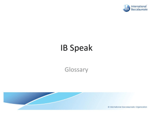 IB Speak - CASIECoordinators2012