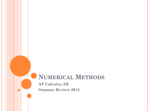 Numerical Methods - Cervantes Science/Math