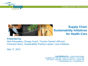 Sustainable Supply Chain in Health Care