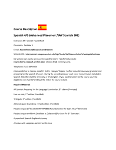 Course Description Spanish 4-5 (AP)